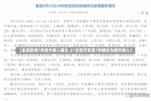 【全国新增7例境外输入确诊,31省区市新增7例确诊为境外输入】