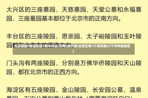 北京新增3地高风险5地中风险(又有5地升级!北京已有1个高风险27个中风险地区)