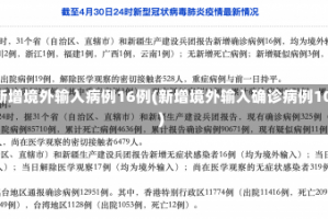 5地新增境外输入病例16例(新增境外输入确诊病例10例)