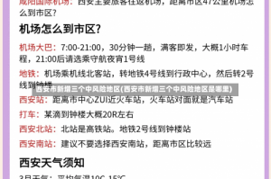 西安市新增三个中风险地区(西安市新增三个中风险地区是哪里)