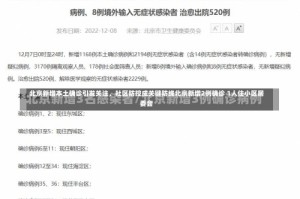 北京新增本土确诊引发关注，社区防控成关键防线北京新增2例确诊 1人住小区居委会