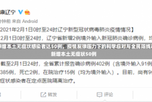 辽宁新增本土无症状感染者达50例，疫情反弹压力下的科学应对与全民防线辽宁新增本土无症状50例