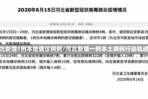 河北新增1例本地确诊病例/河北新增一例本土病例行动轨迹