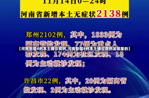 【河南新增4例本土确诊病例,河南新增4例本土确诊病例是哪里的】