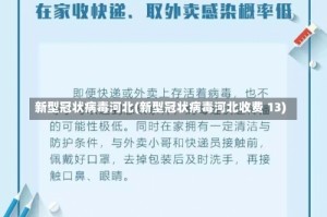 新型冠状病毒河北(新型冠状病毒河北收费 13)