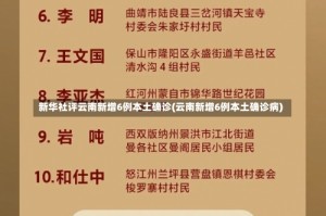 新华社评云南新增6例本土确诊(云南新增6例本土确诊病)