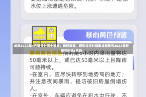 成都2022年4月限号时间全解析，最新政策、规则与应对指南成都限号2022最新限号时间4月份