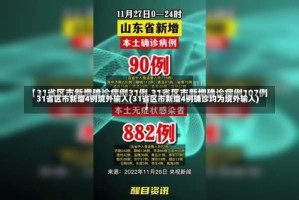31省区市新增4例境外输入(31省区市新增4例确诊均为境外输入)
