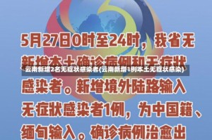 云南新增2名无症状感染者(云南新增1例本土无症状感染)