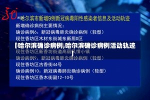 【哈尔滨确诊病例,哈尔滨确诊病例活动轨迹】
