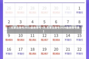 【石家庄限号2022最新限号1月,石家庄限号2020最新限号表】