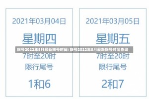 限号2022年5月最新限号时间/限号2022年5月最新限号时间查询