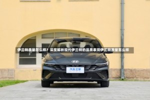伊兰特质量怎么样？深度解析现代伊兰特的品质表现伊兰特质量怎么样