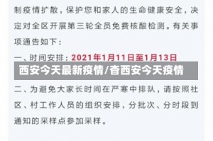 西安今天最新疫情/杳西安今天疫情