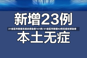 31省区市新增无症状感染者161例/31省区市新增42例无症状感染者