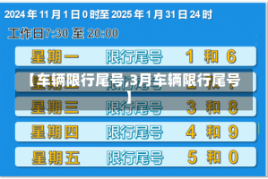 【车辆限行尾号,3月车辆限行尾号】