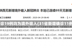 31省新增确诊19例均为境外输入(31省新增确诊11例境外输入)