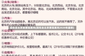 现在去北京需要隔离吗(现在去北京要隔离吗2020年最新)