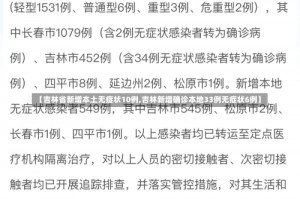 【吉林省新增本土无症状10例,吉林新增确诊本地33例无症状6例】