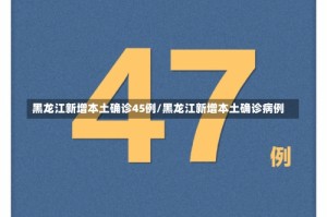 黑龙江新增本土确诊45例/黑龙江新增本土确诊病例
