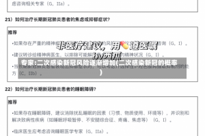 专家:二次感染新冠风险逐渐增加(二次感染新冠的概率)