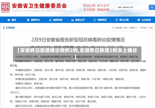 【安徽昨日新增确诊病例2例,安徽昨日新增2例本土确诊】-第1张图片