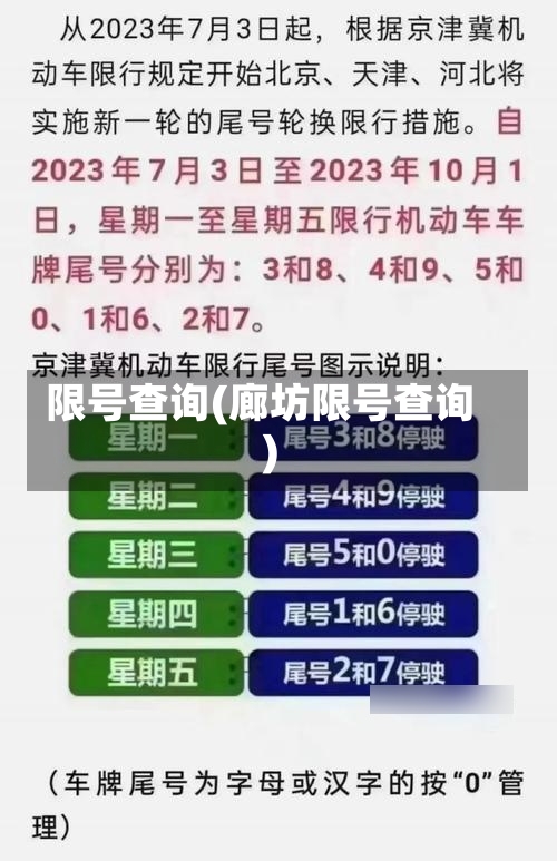 限号查询(廊坊限号查询)-第2张图片