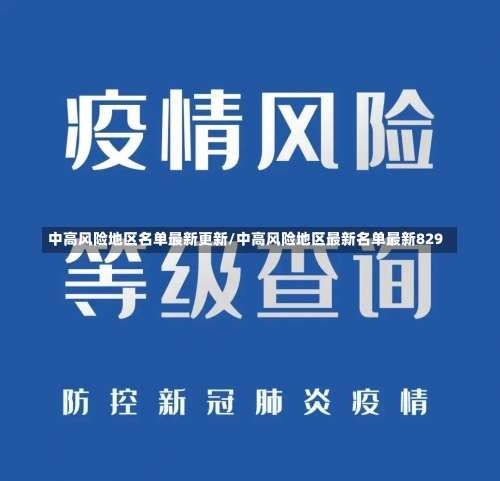 中高风险地区名单最新更新/中高风险地区最新名单最新829-第2张图片