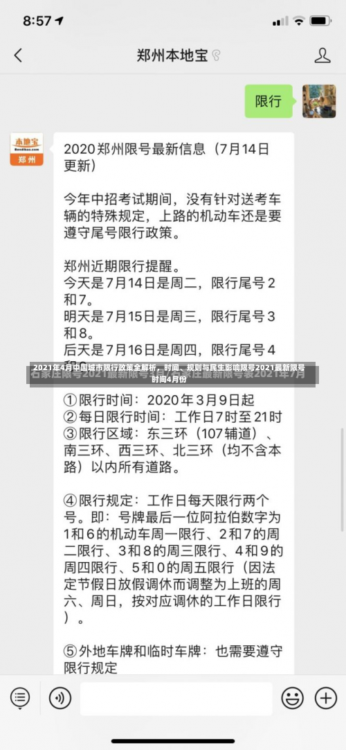 2021年4月中国城市限行政策全解析，时间、规则与民生影响限号2021最新限号时间4月份-第3张图片
