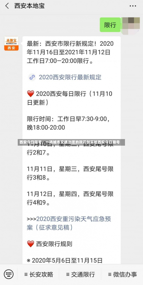 西安今日限号	，一场城市交通治理的双刃剑实验西安今日限号-第3张图片