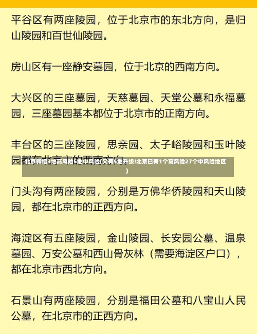 北京新增3地高风险5地中风险(又有5地升级!北京已有1个高风险27个中风险地区)-第1张图片