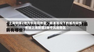 上海新增2地为中风险地区，精准防控下的城市韧性考验上海新增2地中风险地区-第2张图片