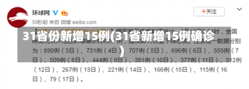 31省份新增15例(31省新增15例确诊)-第1张图片