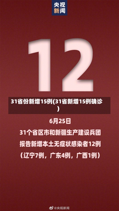 31省份新增15例(31省新增15例确诊)-第2张图片
