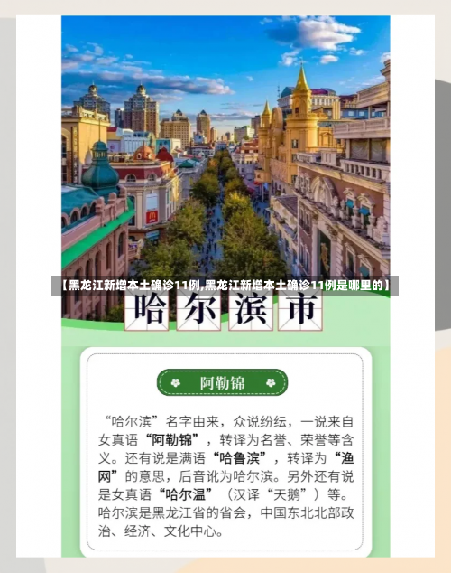 【黑龙江新增本土确诊11例,黑龙江新增本土确诊11例是哪里的】-第1张图片