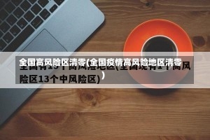 全国高风险区清零(全国疫情高风险地区清零)-第3张图片