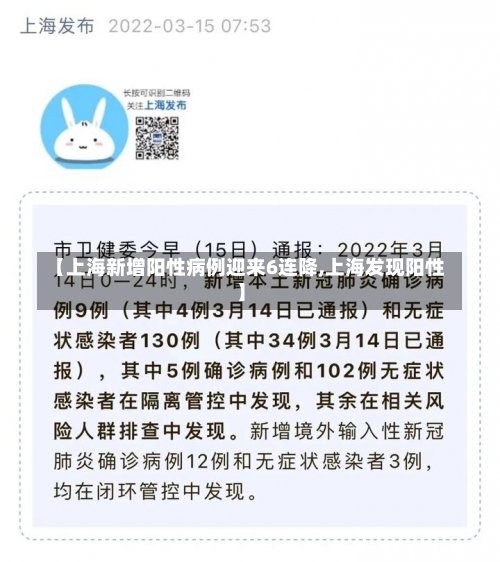 【上海新增阳性病例迎来6连降,上海发现阳性】-第2张图片