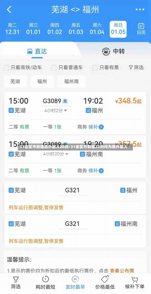 31省区市新增境外输入28例/31省区市新增22例均为境外输入-第1张图片