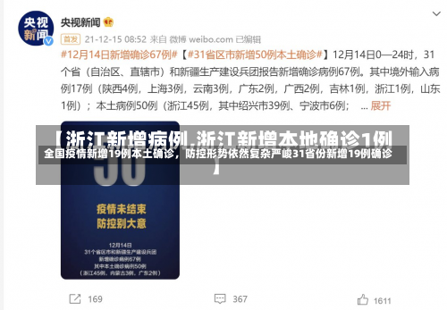 全国疫情新增19例本土确诊，防控形势依然复杂严峻31省份新增19例确诊-第1张图片