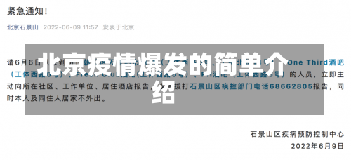 北京疫情爆发的简单介绍-第2张图片