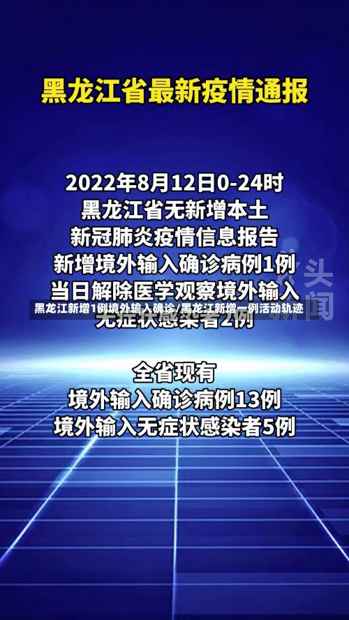 黑龙江新增1例境外输入确诊/黑龙江新增一例活动轨迹-第2张图片