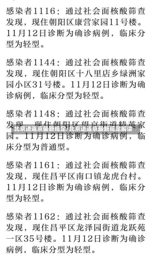 北京进返京最新规定/北京进返京最新规定解读-第1张图片