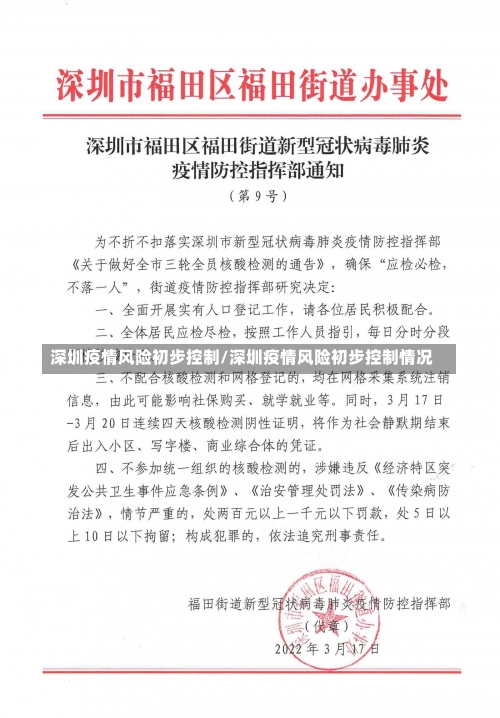 深圳疫情风险初步控制/深圳疫情风险初步控制情况-第1张图片