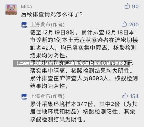 【上海新增无症状降至1万以下,上海新增无症状降至1万以下是多少】-第1张图片