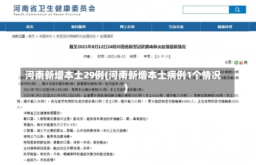 河南新增本土29例(河南新增本土病例1个情况)-第2张图片