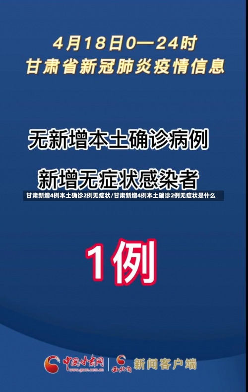 甘肃新增4例本土确诊2例无症状/甘肃新增4例本土确诊2例无症状是什么-第2张图片