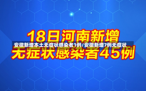 安徽新增本土无症状感染者1例/安徽新增7例无症状-第2张图片
