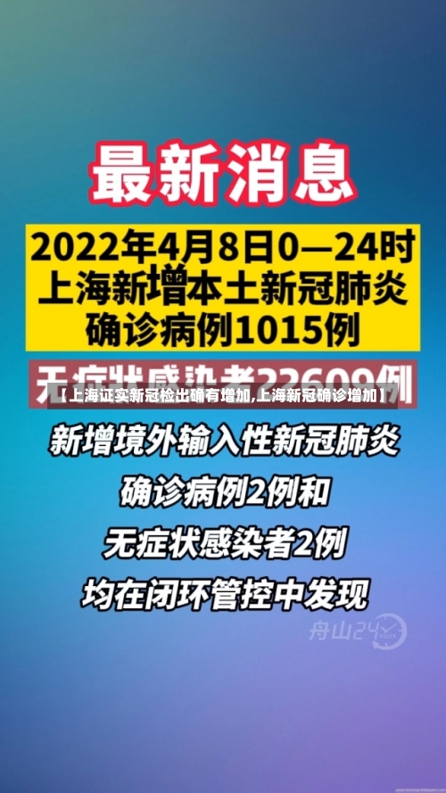 【上海证实新冠检出确有增加,上海新冠确诊增加】-第2张图片