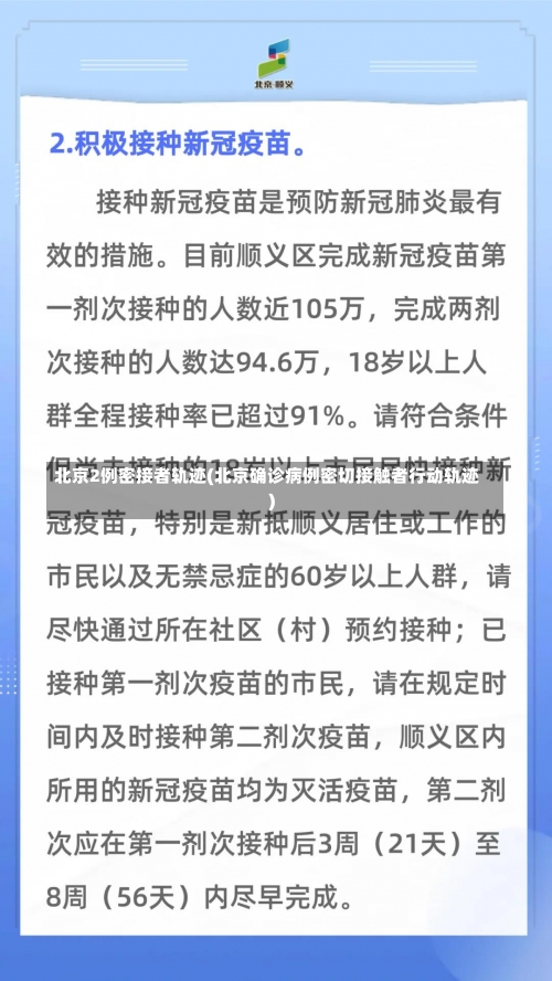 北京2例密接者轨迹(北京确诊病例密切接触者行动轨迹)-第1张图片