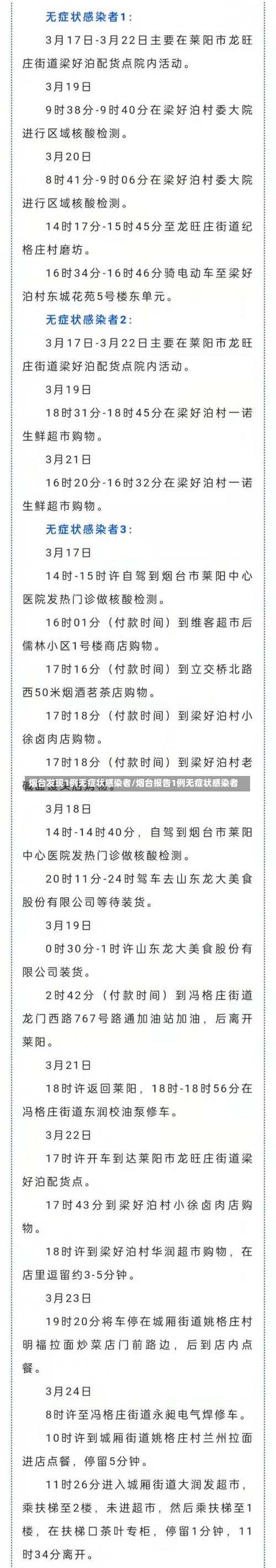 烟台发现1例无症状感染者/烟台报告1例无症状感染者-第1张图片